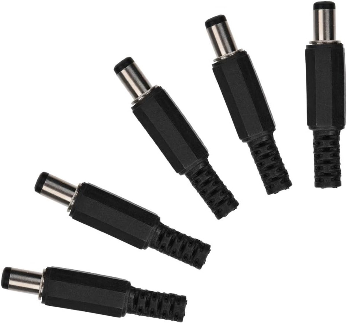 5.5x2.1mm DC Plug, 5Pcs 5.5 X 2.1mm DC Power Jack DC Power Connector Male DC Power Plug Jack Coaxial Connector Adapter - ShopVlot