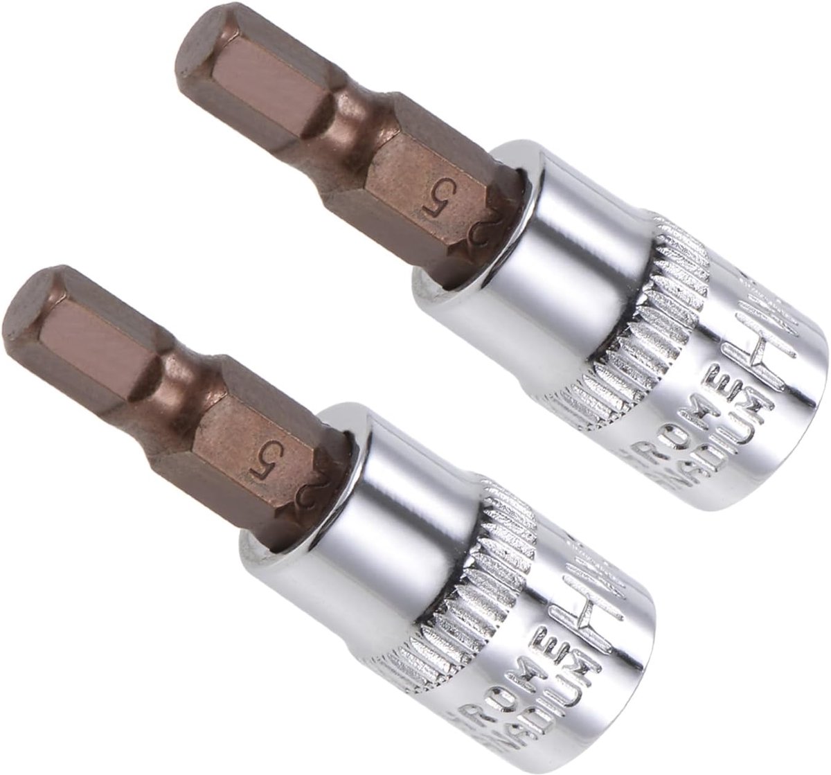 Hex Bit Socket, Metric H5 (5mm) Bit 1/4" Drive 1.5" Long, S2 Alloy Steel Heat Treated CR-V Socket - ShopVlot