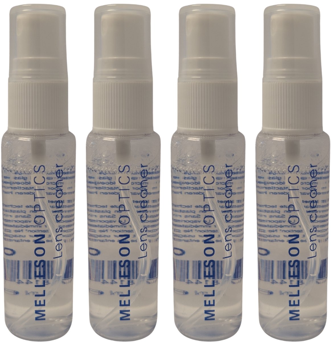 Melleson Eyewear - Brilspray 4 x 33 ml - Reinigingsspray voor Dagelijks Gebruik - Voor Alle Soorten Brillenglazen