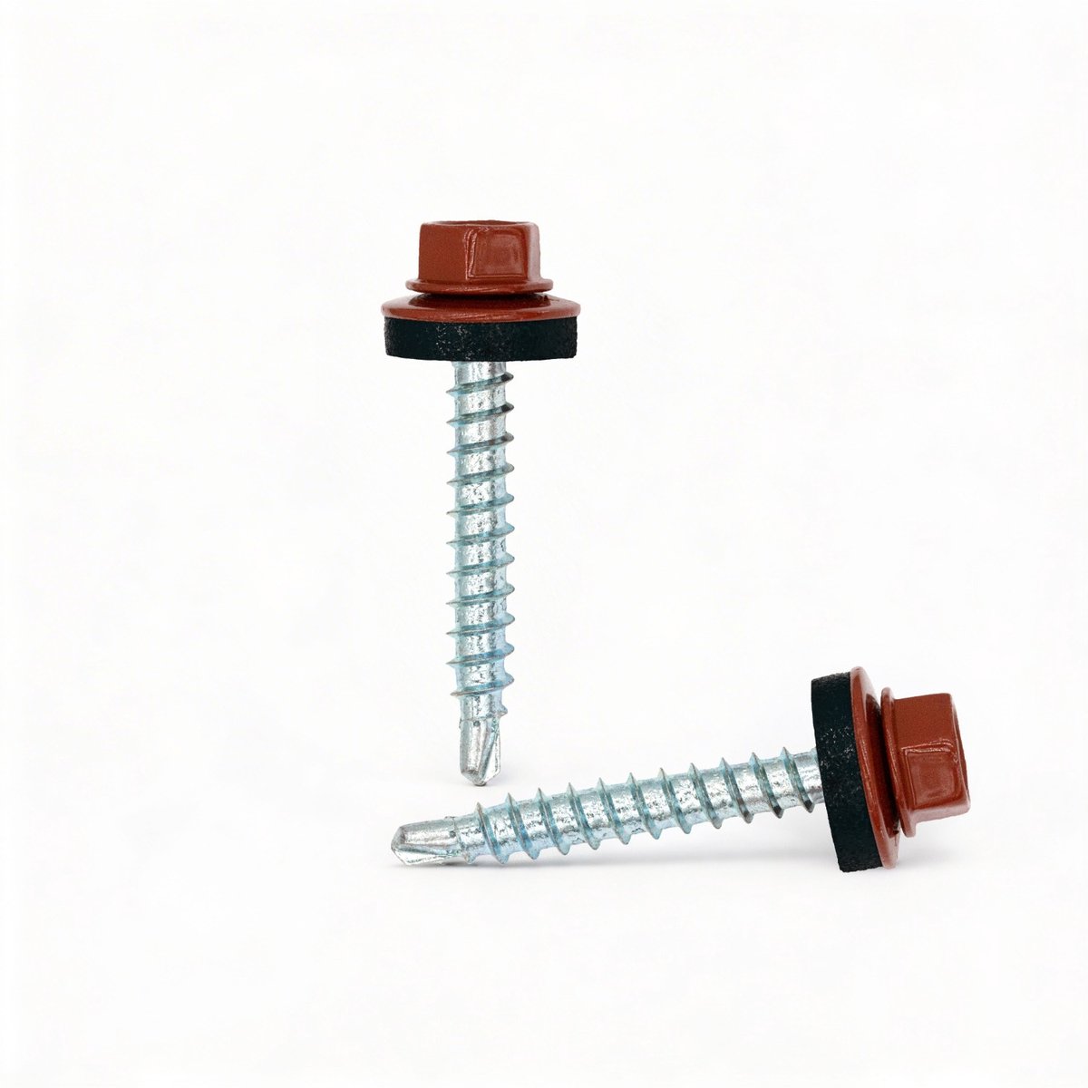 TWISTEC Zelfborende Dakschroeven 4,8 x 35 mm – Voor Houten Onderconstructies – RAL 8004 Koperbruin – 100 stuks