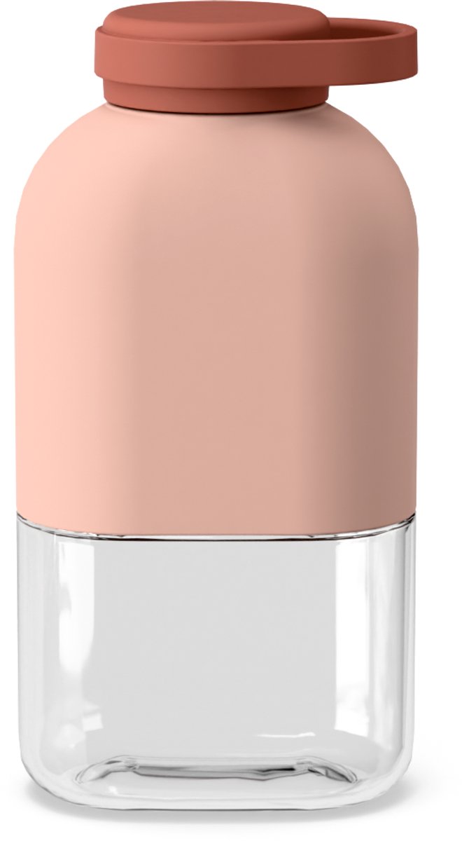 EKOBO GO Drinkfles 350 ml - Tritan - BPA-vrij - Lekvrij - Roze/Rood