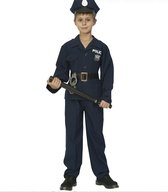 Joya Kids® Politie Kostuum Jongen | Politie Verkleedpak Kind Jongens | Politieagent Kostuum | Politie Uniform met Broek, Overhemd, Riem & Politiepet | Carnaval & Themafeest | Maat S