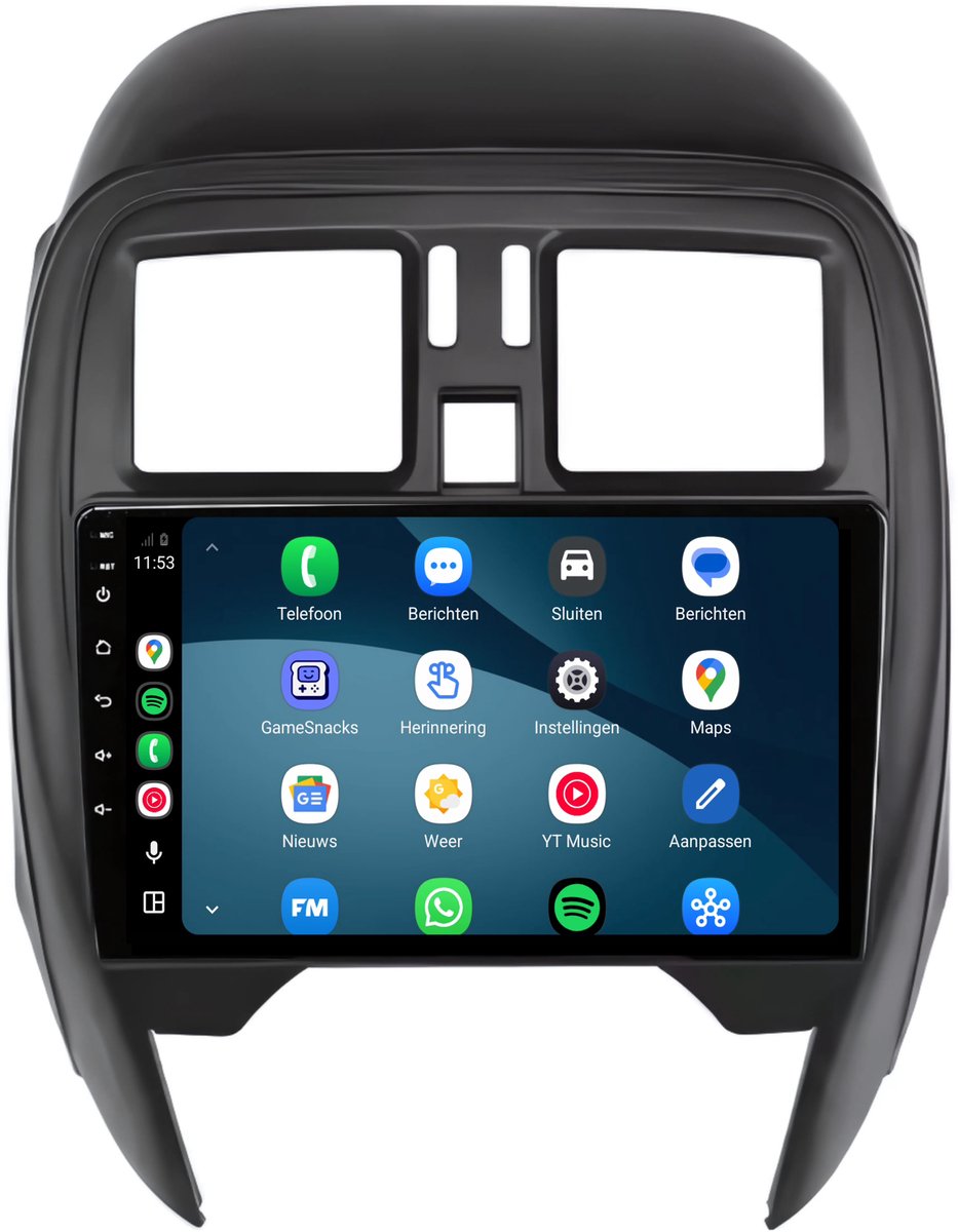 CarPlay autoradio geschikt voor Chevrolet Spark | 2009 t/m 2015 | Cartronix CTX-7024 | 2009 2010 2011 2012 2013 2014 2015 | 9 inch | Android 15 | Draadloos Apple CarPlay & Android Auto | 2GB + 32GB | Bluetooth & Wifi