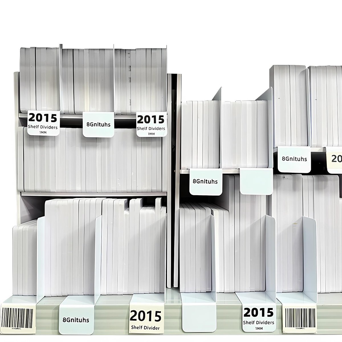 Famanu – Set van 50 magazijnplankverdelers 20 x 15 cm, kastverdelers voor het organiseren van planken