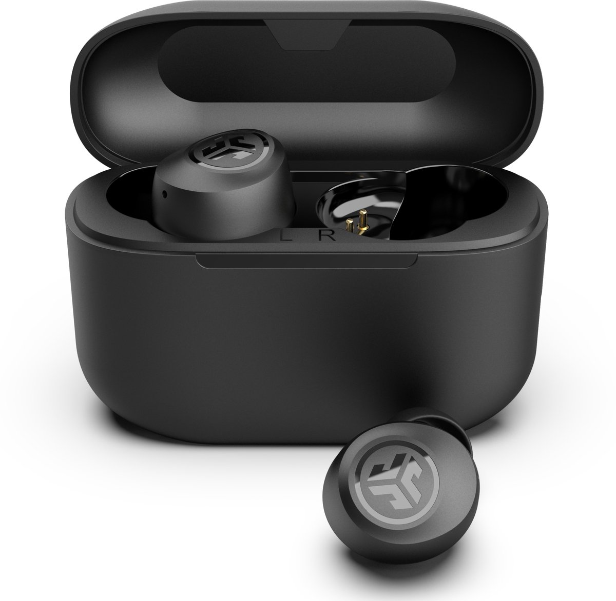 JLab Go Air POP Volledig Draadloze Oordopjes - Draadloze Oordopjes - Bluetooth Oordopjes - Wireless Earbuds - Draadloze Oortjes - 32 uur Speeltijd - EQ Geluidsinstellingen - Bluetooth 5.1 - Oplaadcase met ingebouwde Oplaadkabel – Zwart