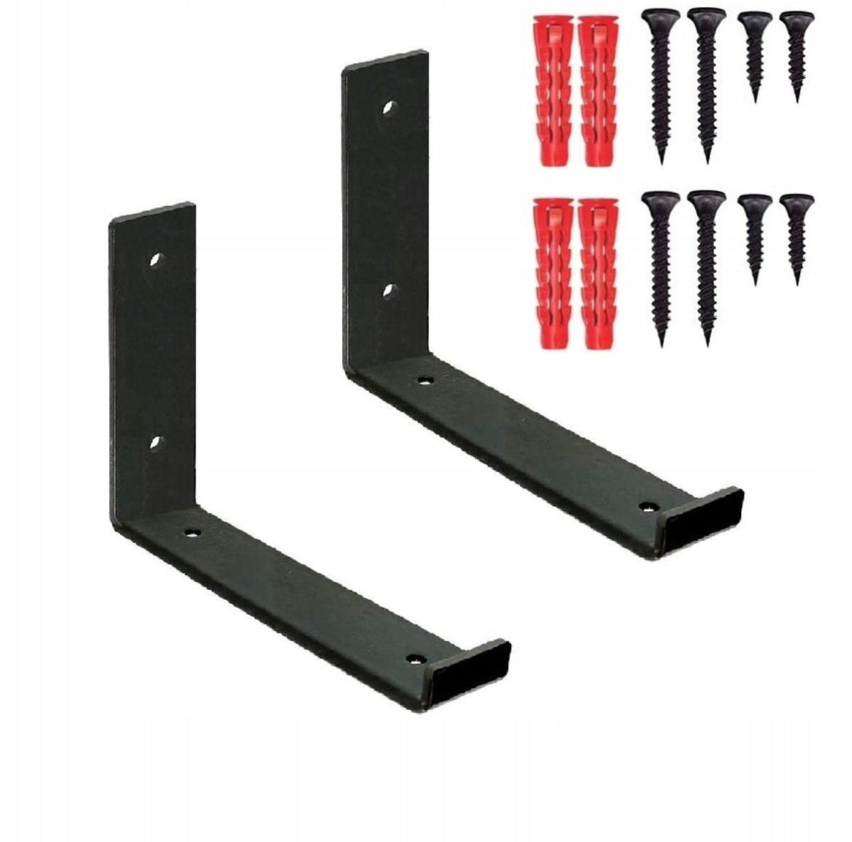 Loft J-haak plankdrager 205x130 mm mat zwart staal