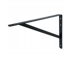 Zwarte 40cm Versterkte Plankdrager - Metaal