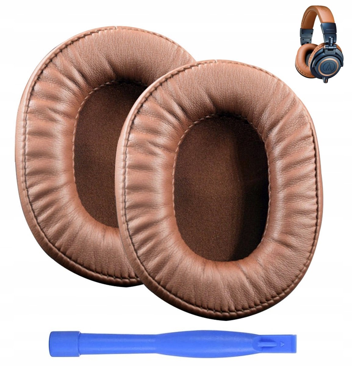 Deluxe Oorkussens voor Audio-Technica ATH-M50x M40x - Bruin