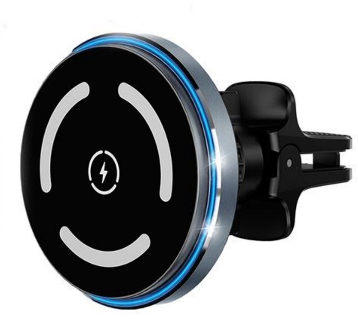 GELLDG Autolader voor mobiele telefoons - Magnetische draadloze oplader 15W - Lichte luxe compacte autohouder - Geschikt voor alle auto's en smartphones - Kunststof - Afmetingen 64x33mm