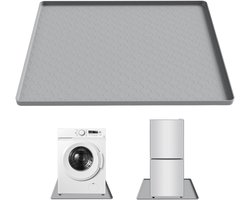 Koelkastmat - gemaakt van siliconen - met opstaande randen - antislip - vlekbestendig - kan ook gebruikt worden als wasmachinemat of koelkastmat - 50 x 50 cm - grijs