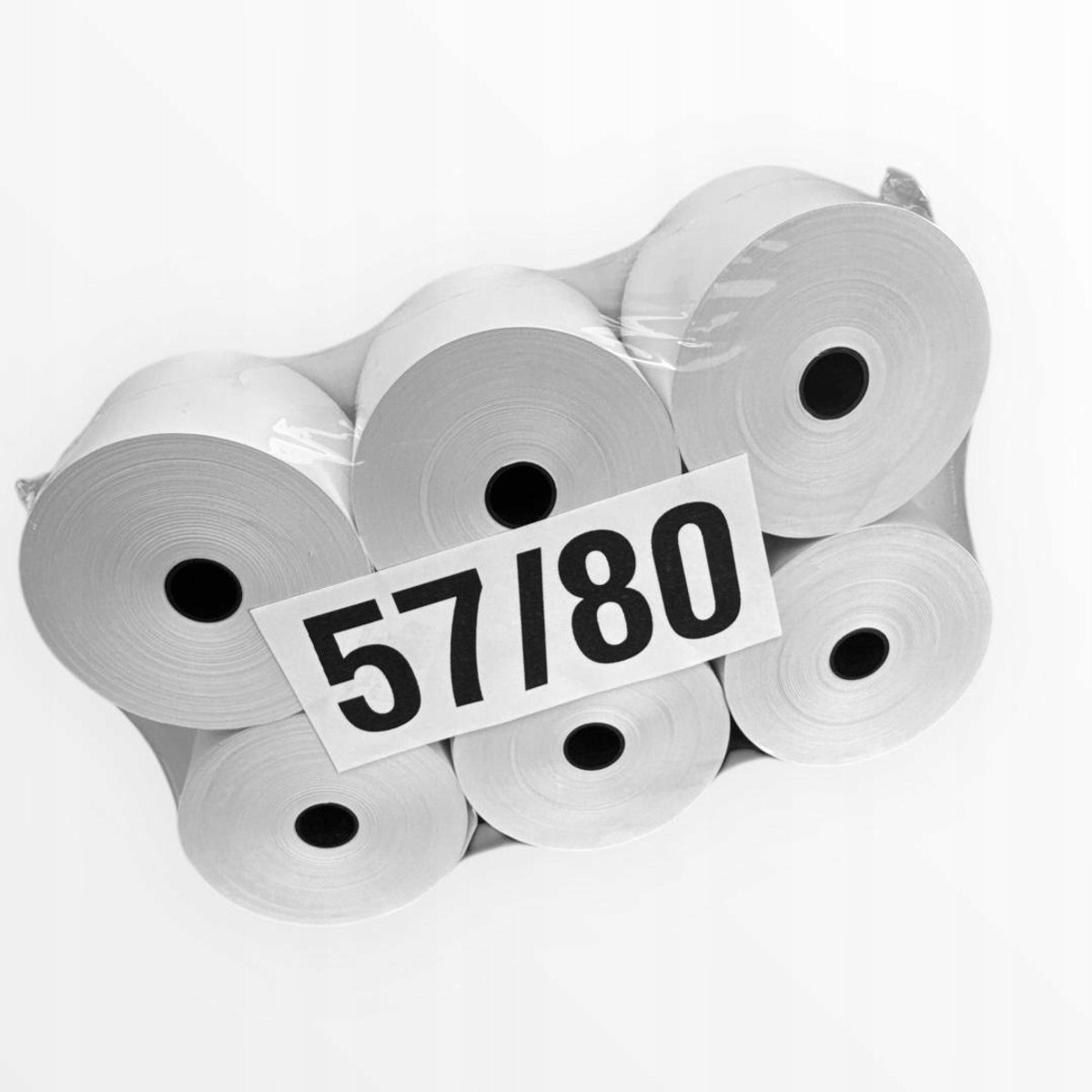Thermische Rolletjes 57x80mm - 6 stuks - Hoge Kwaliteit papier