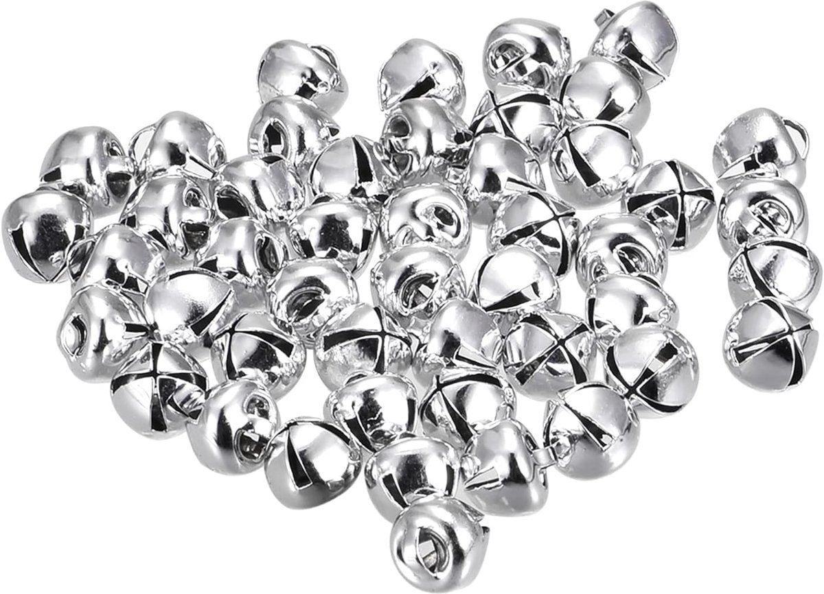 sourcing map 8 mm 24 Pieces Small Bell Bell for Crafts, Christmas, Holiday, Decoration, Music Party, Home, Festival - ShopVlot