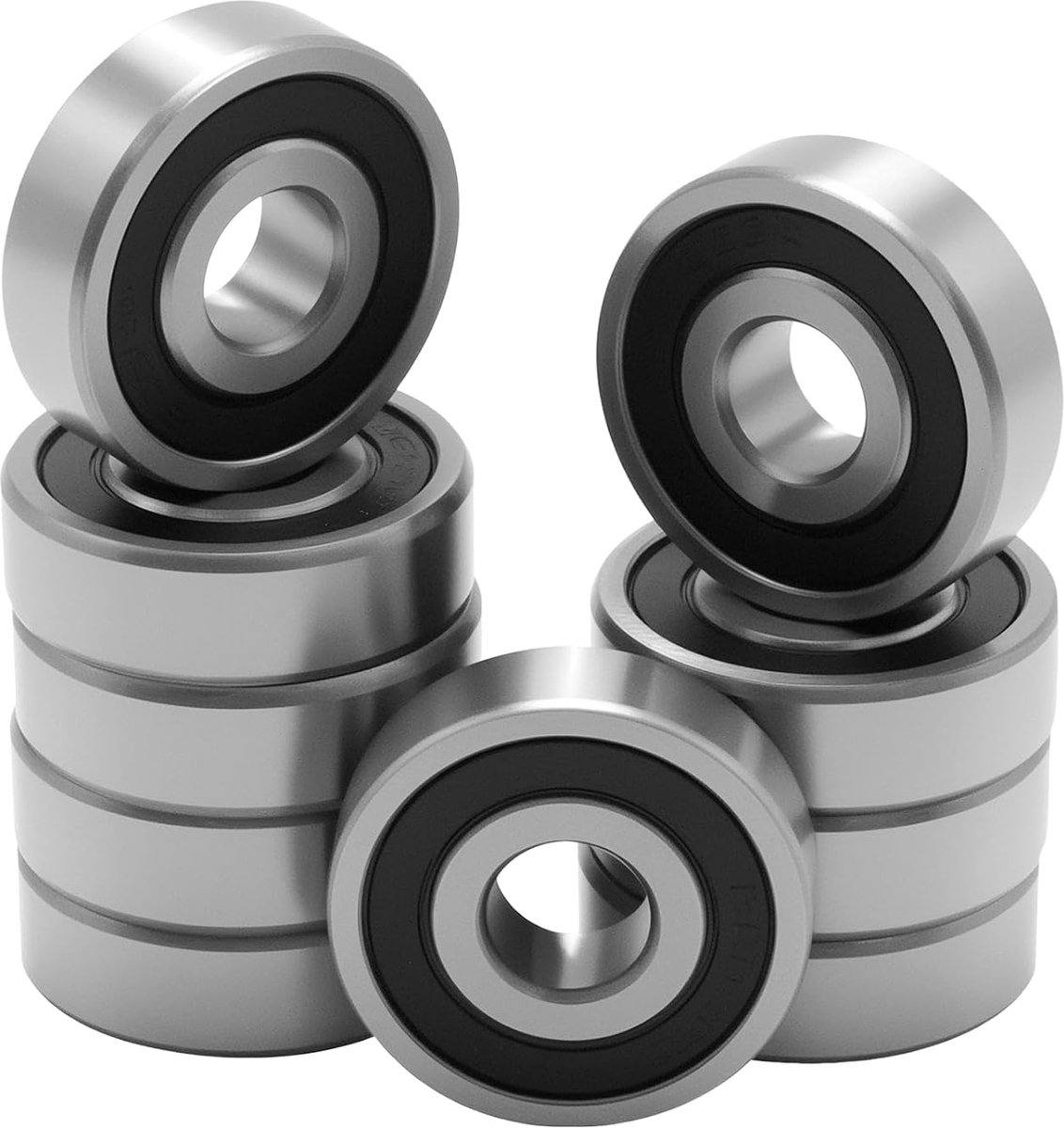 Pack of 10 6200-2RS 10 x 30 x 9 mm Industrial Grade Ball Bearings, Versatile for Motors, Machine Tools and 3D - ShopVlot