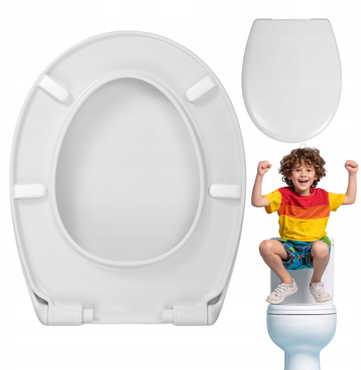 Merkloze Toiletbril 36x44cm - Softclose, Uitneembaar, Duurzaam