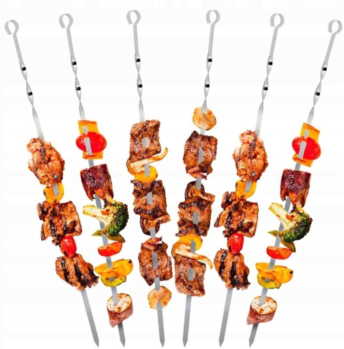 RVS Spiesjes voor BBQ & Grill - 6 stuks, 57 cm lang