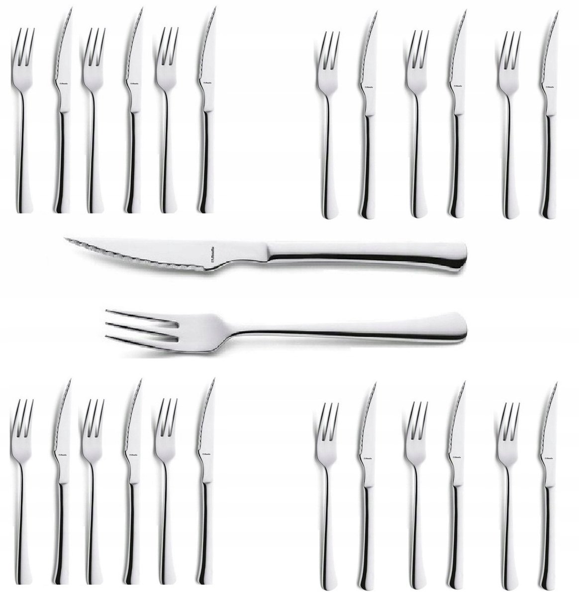 Amefa 24-delig Steak- en Pizzemes & Vork Set voor 12 personen