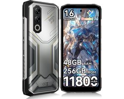 Robuuste smartphone - DOOGEE Blade20 Plus - 6,6" 120Hz - 48GB(6+42) RAM - 256GB ROM - 11800 mAh/33 W - Android 16 - NFC GPS - Zilver