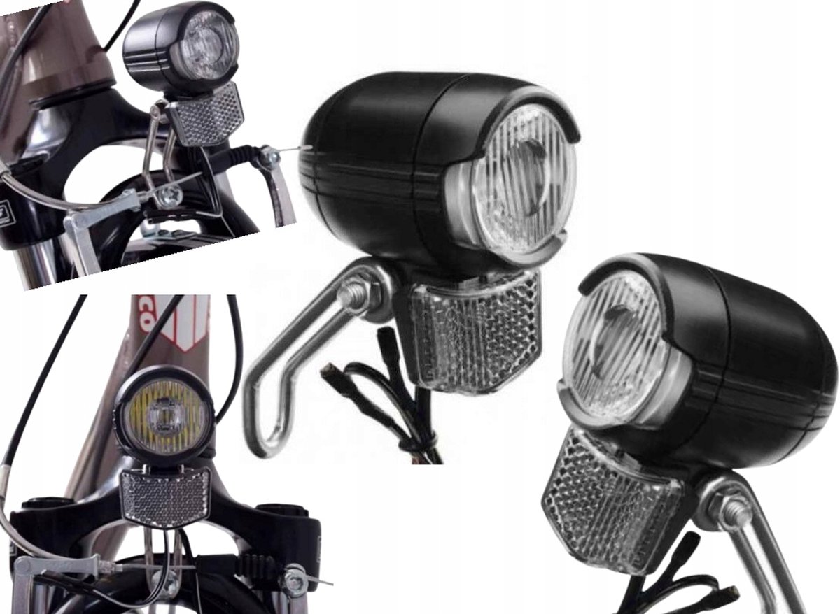 LED Fietslamp Voor Dynamo met Schemersensor & Reflector