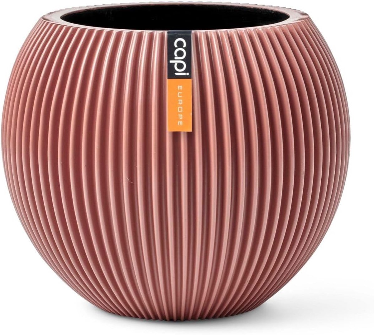 Vaas bal Groove - 10x9 cm - Roze - Voor binnen en buiten - Lichtgewicht en duurzaam - ShopVlot