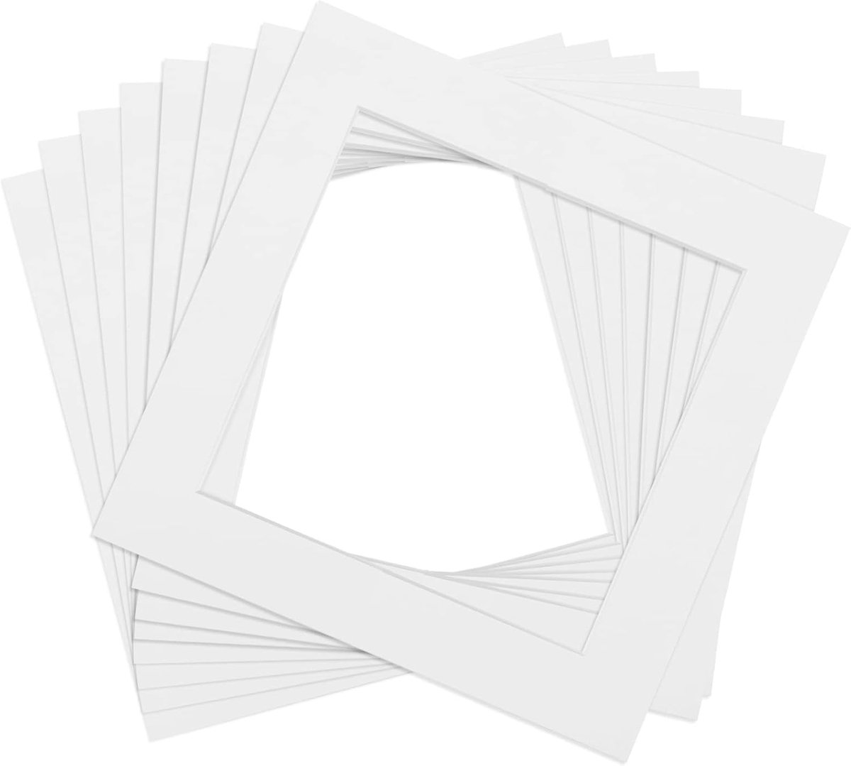 Passepartout 14x14cm - Wit Karton - Dikte 1.5mm - Perfect voor Foto's en Kunstprints - ShopVlot