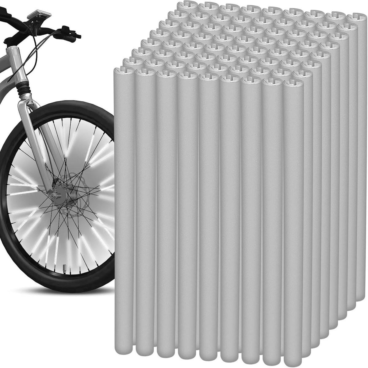 Fietsspaakreflectoren 72 stuks - grijs - 360° zichtbaarheid - verhoogt veiligheid bij nacht - ShopVlot