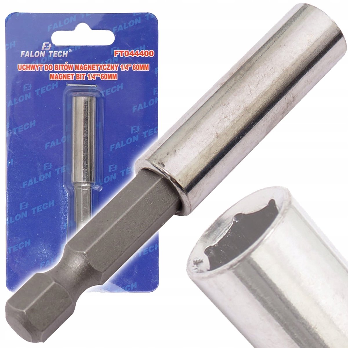 Falon-Tech Magnetische Bitadapter 1/4" 60mm - Duurzaam Gereedschapstaal