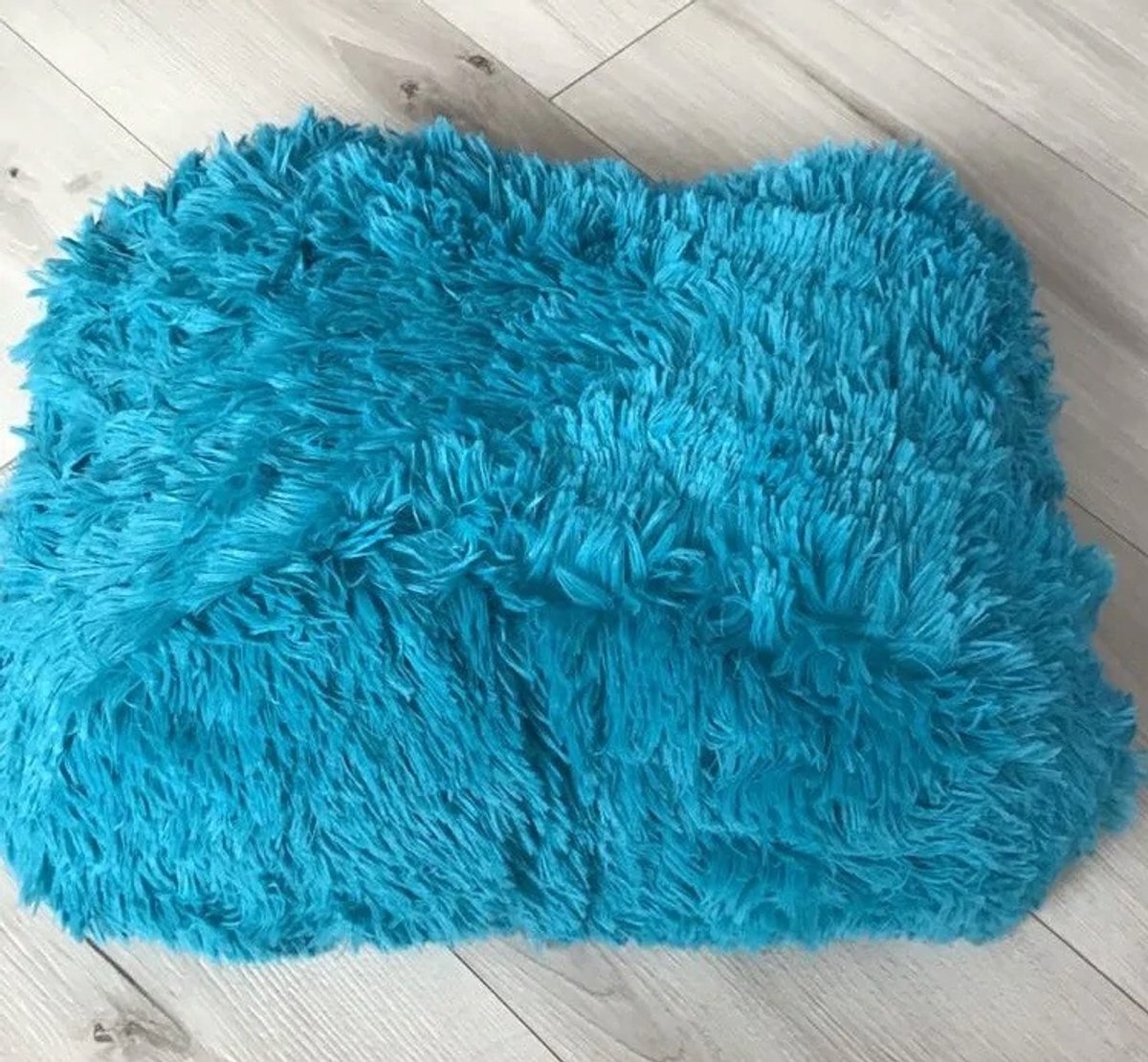 Zachte Pluche Deken/Sprei Blauw 220x240cm