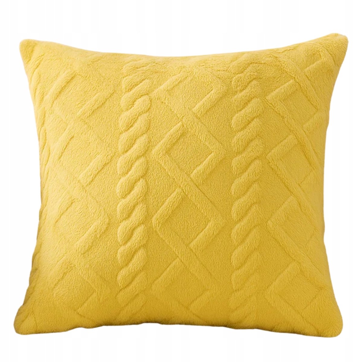 Zachte Gele Kussenhoes 40x40 cm - Decoratieve Sweater Stijl