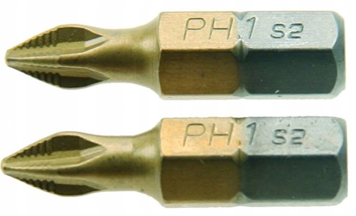 2x Titanium PH3 Schroefbits 25mm - Hoge kwaliteit