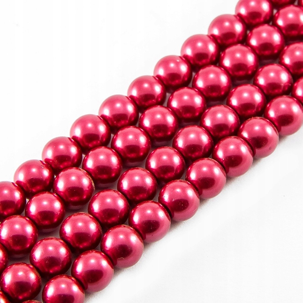 Glazen Parelkralen, Donkerrood, 10mm, 85 Stuks