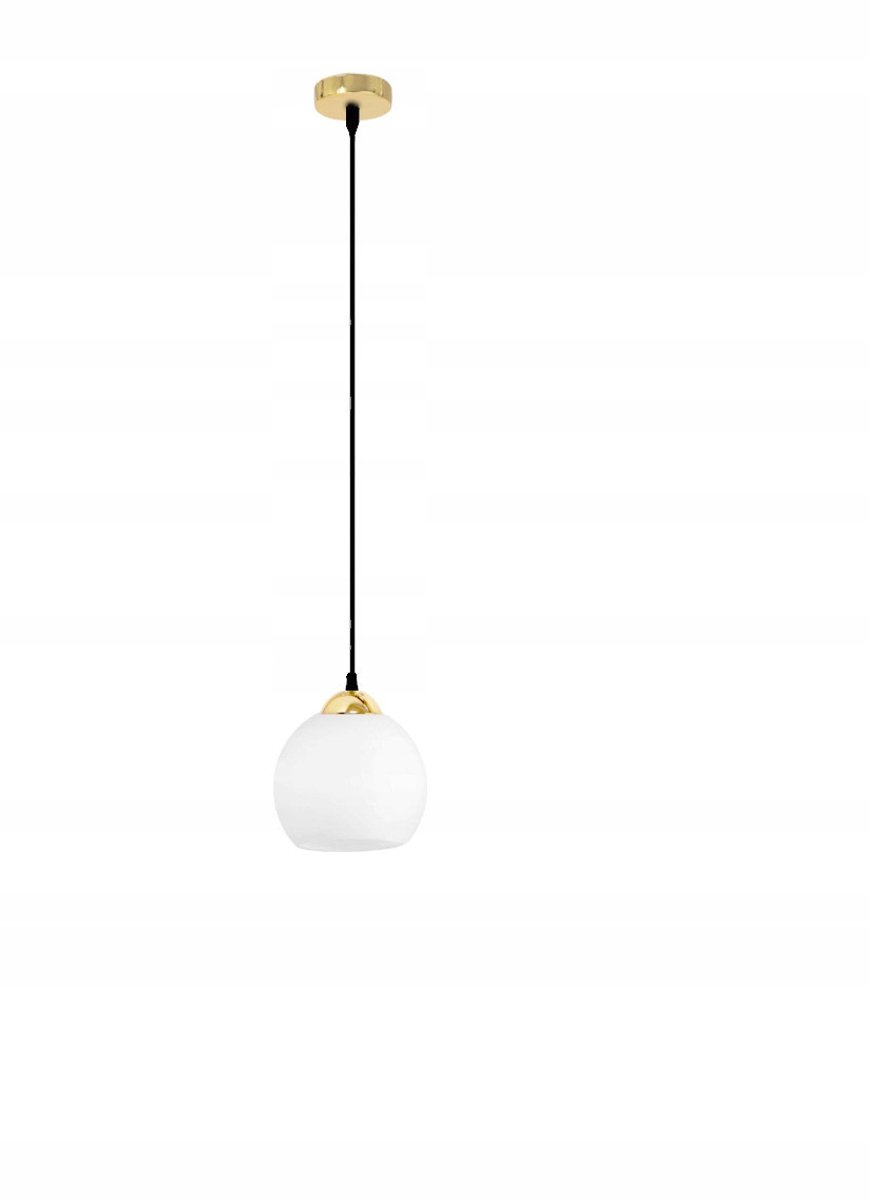 Moderne Gouden Hanglamp met Glazen Kap - Merkloos