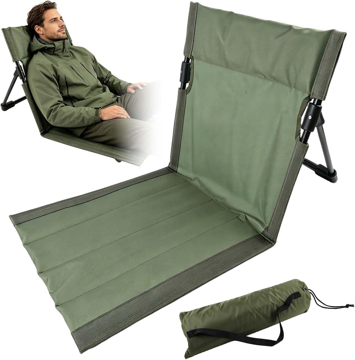 Opvouwbare strandstoel met rugleuning, ademend - ShopVlot