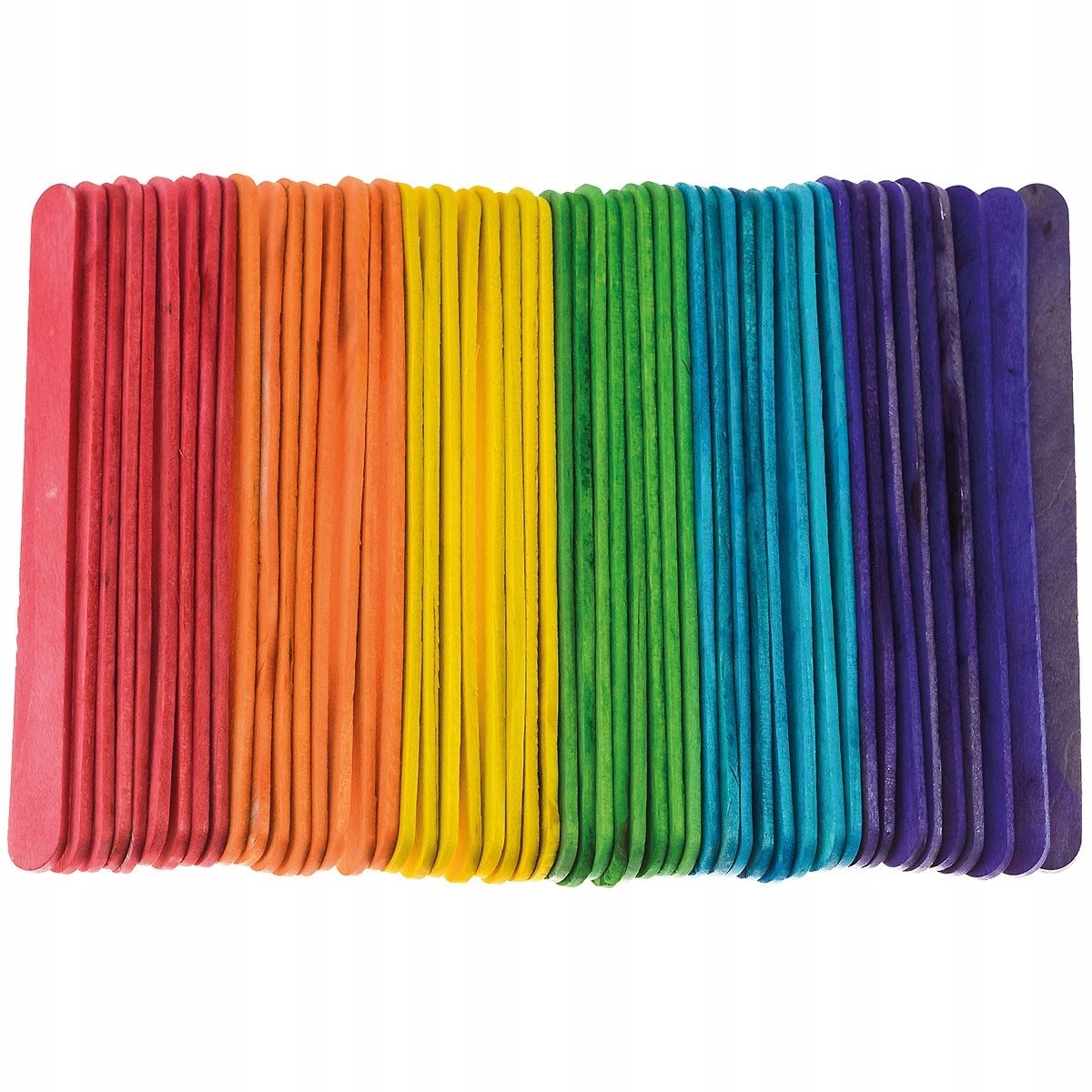Kleurrijke Houten Stokjes 11,4x1,5 cm - 50 stuks