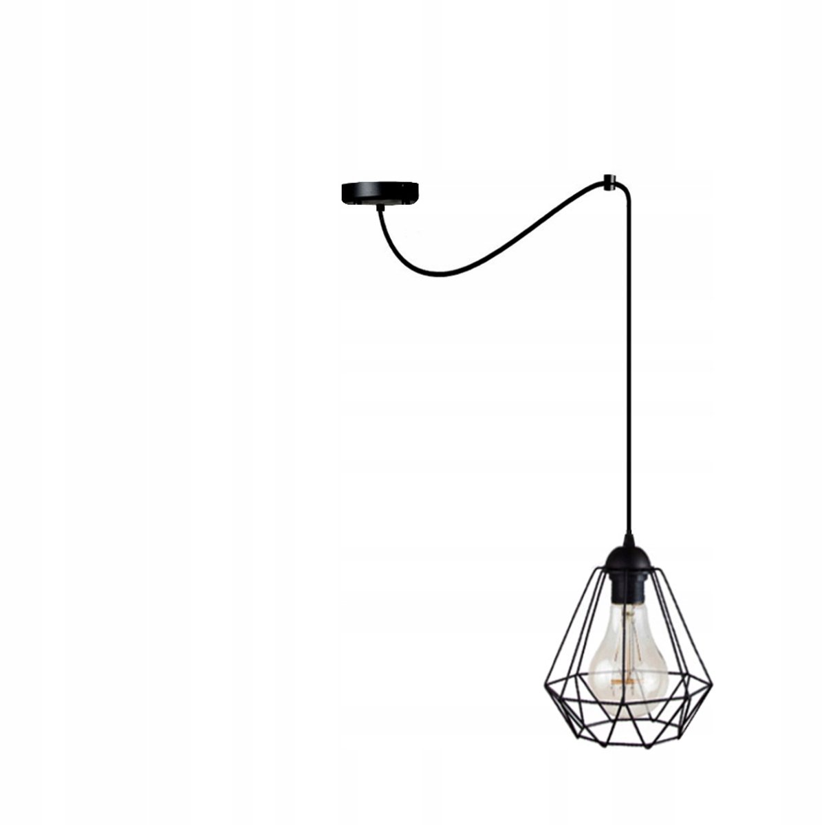 Merkloze Hanglamp Diamant - Zwart Metaal, E27
