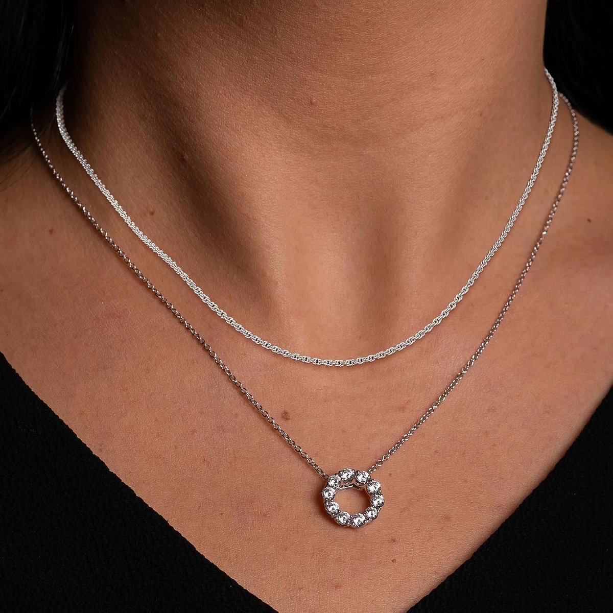 S925 Zilver Kettingen voor Vrouwen Ketting Hypoallergene Dainty Geschenken voor Vrouwen Meisjes 16-24 Inch - ShopVlot