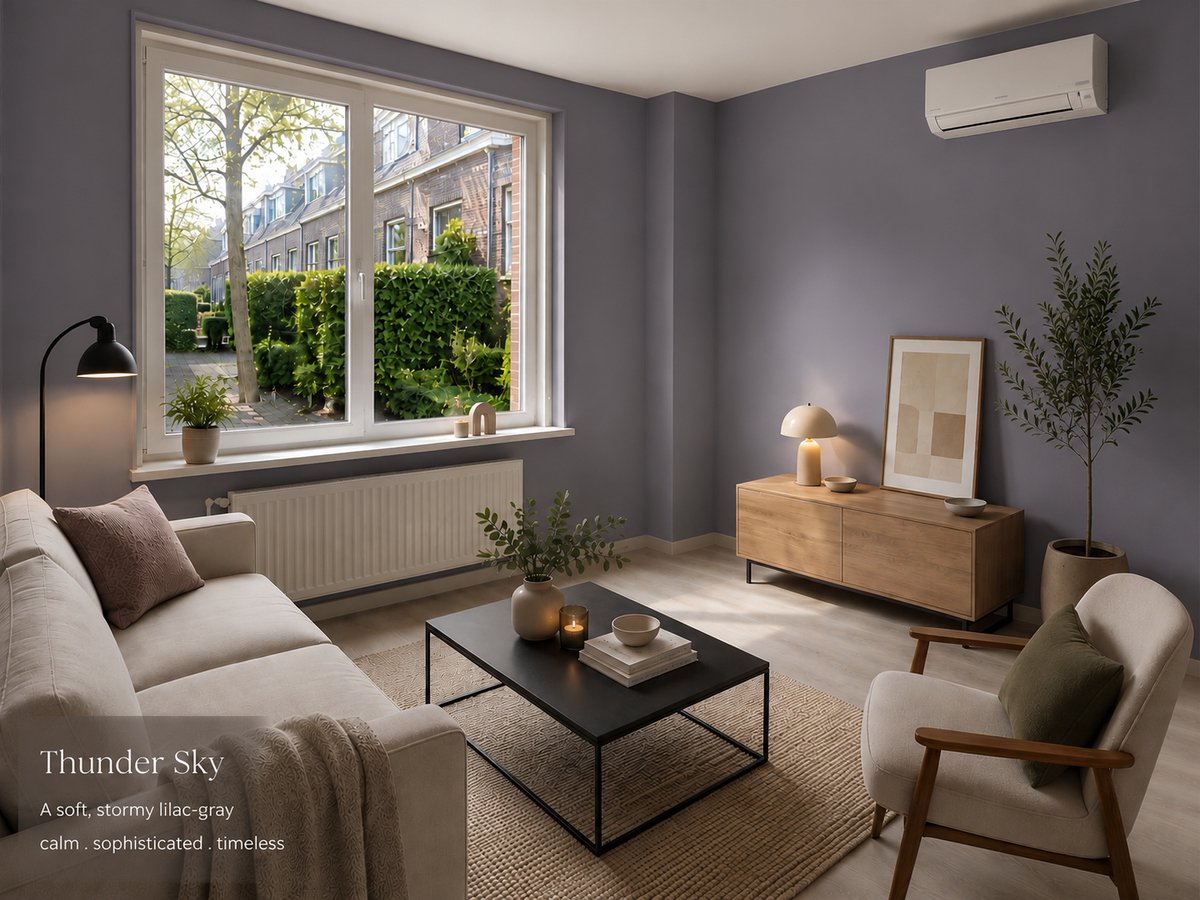 Giolligò Superwasbare Muurverf –goede dekking Zeer Mat, Geurloos & Oplosmiddelvrij – 4.5L emmer-Voor Binnen – 7-10 m²/L Thunder Sky