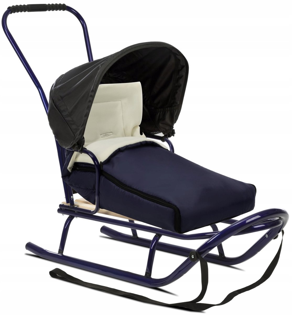 YUKI Kinder Slee Met Kap, Duwstang, Rugleuning & Slaapzak