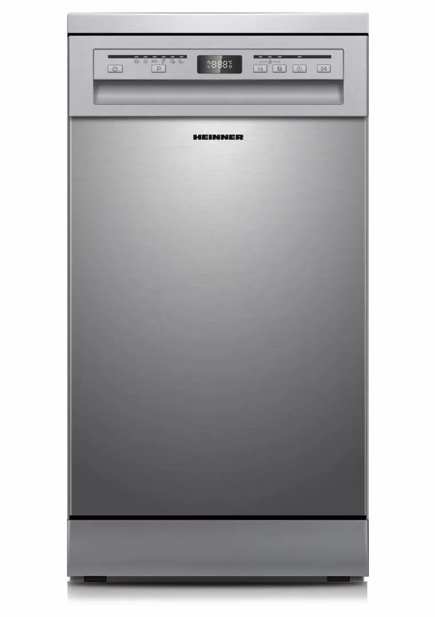 Heinner HDW-FSM45609DXE++ Vrijstaande Vaatwasser – 9 Couverts – 6 Programma’s – Digitaal Display – Halve Belading – Extra Drogen – Startuitstel – AquaStop – Kinderslot – 45 cm – RVS – 5 Jaar Garantie