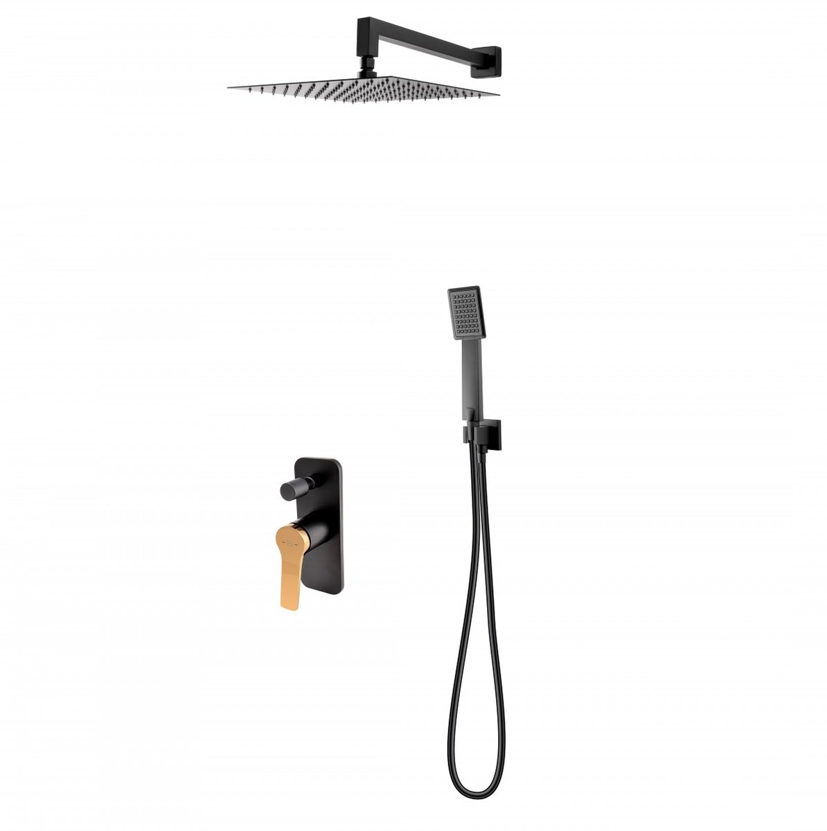 Fdesign SEPPIA Doucheset Inbouw - Zwart/Goud