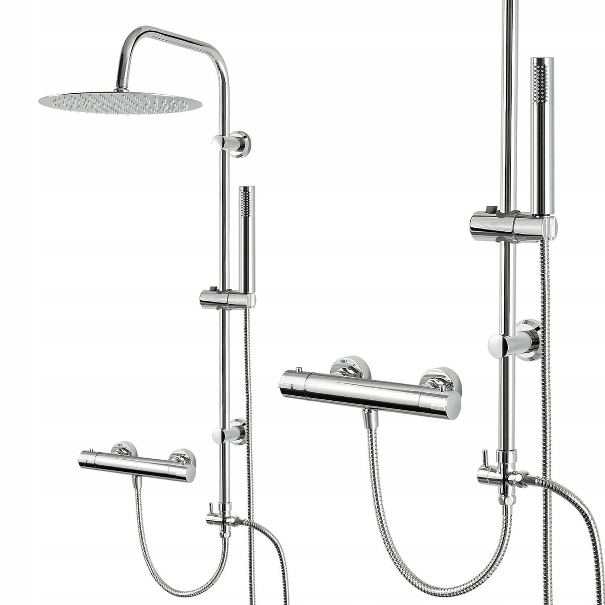 Douchekolom met Thermostatische Kraan & 30cm RVS Regendouche