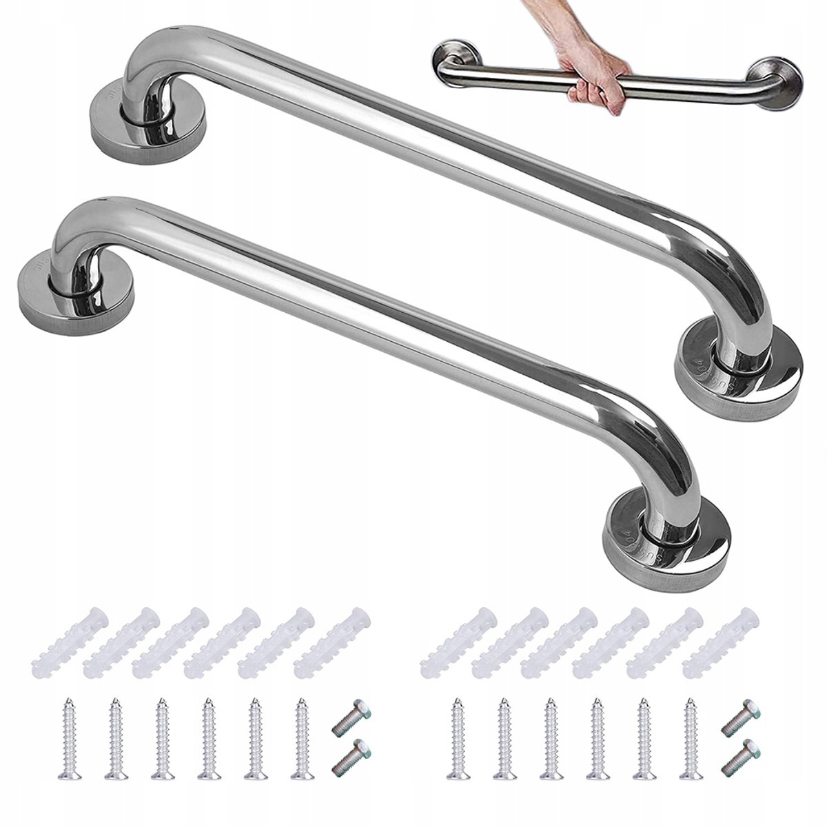 RVS Douchegreep 30cm - Set van 2