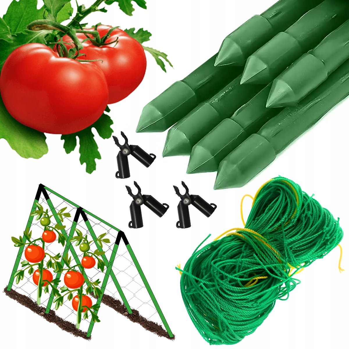 Stabiel Tuinrek met Gaas voor Klimplanten, Komkommers & Tomaten 1,8x3,2m