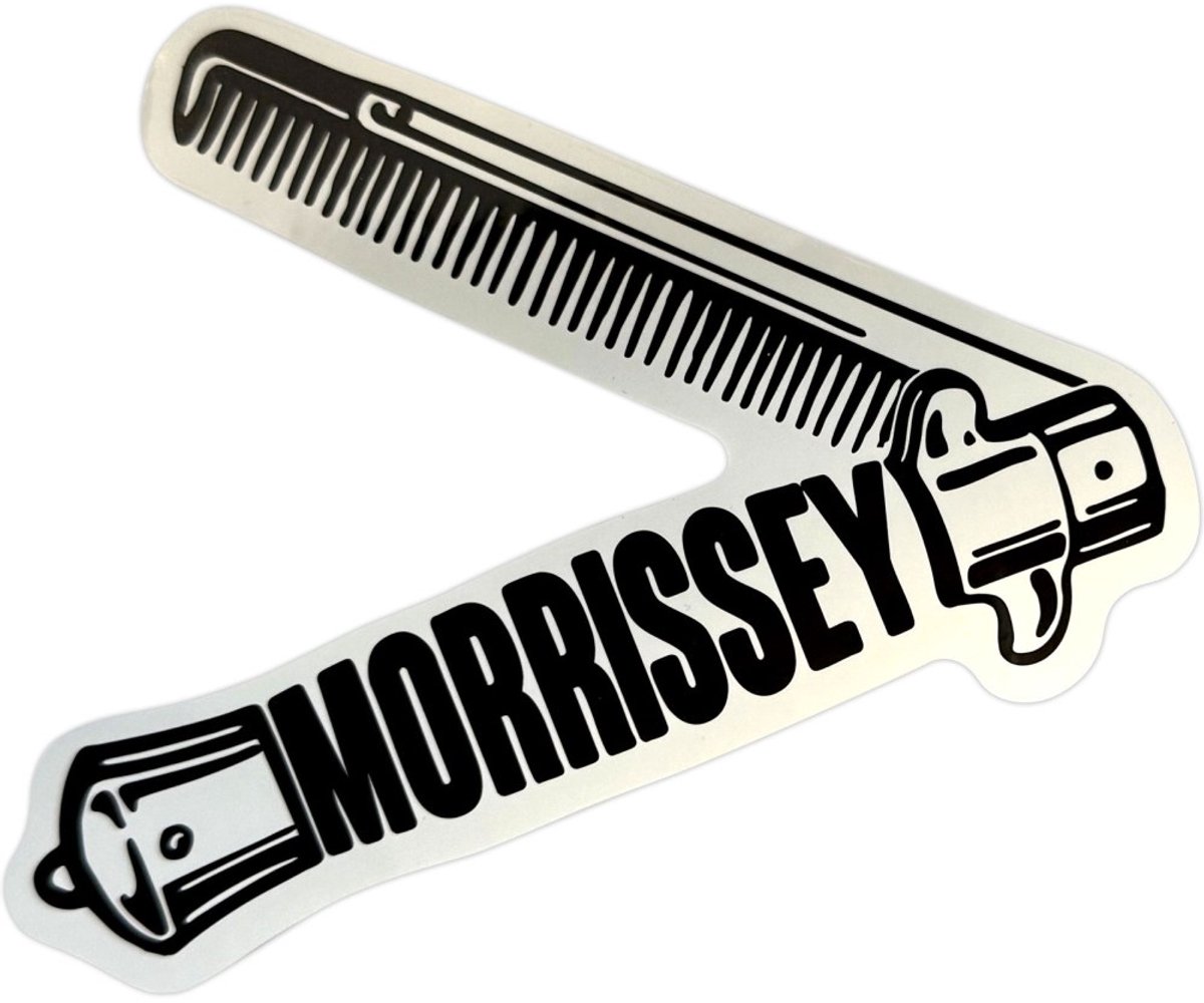 Morrissey - Comb Sticker - Wit/Zwart