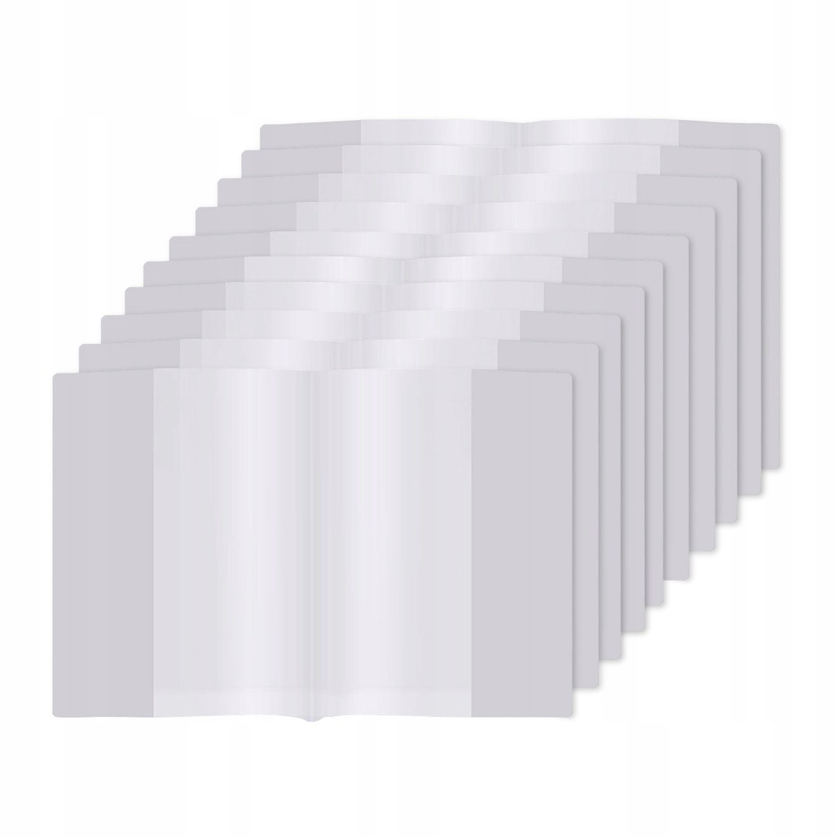 Set van 10 A5 Hoezen voor Schriften en Boeken - Transparant PVC