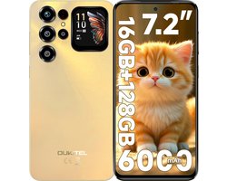 OUKITEL C68 Plus Smartphone 4G-16GB RAM-128GB Opslag-6000 mAh Accu-Android 15-Dubbel Beeldscherm