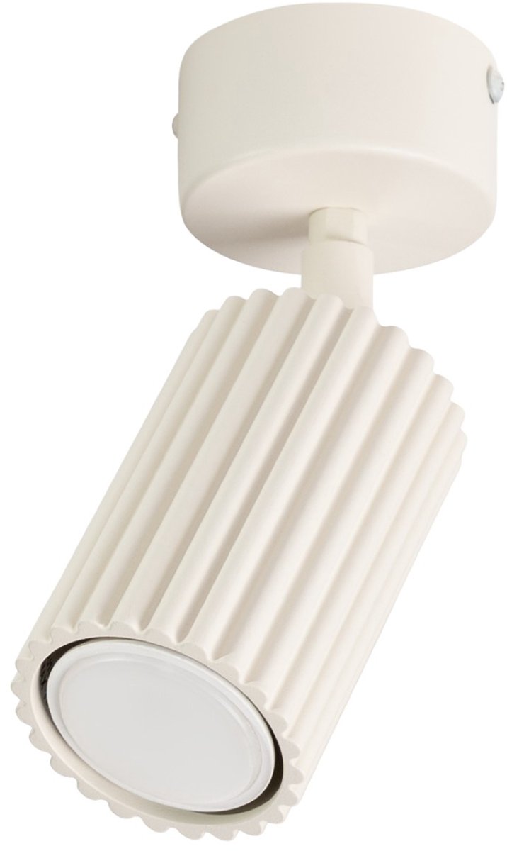 Sollux Lighting Plafondlamp KARBON - GU10 - beige - aluminium - 7x7x18cm