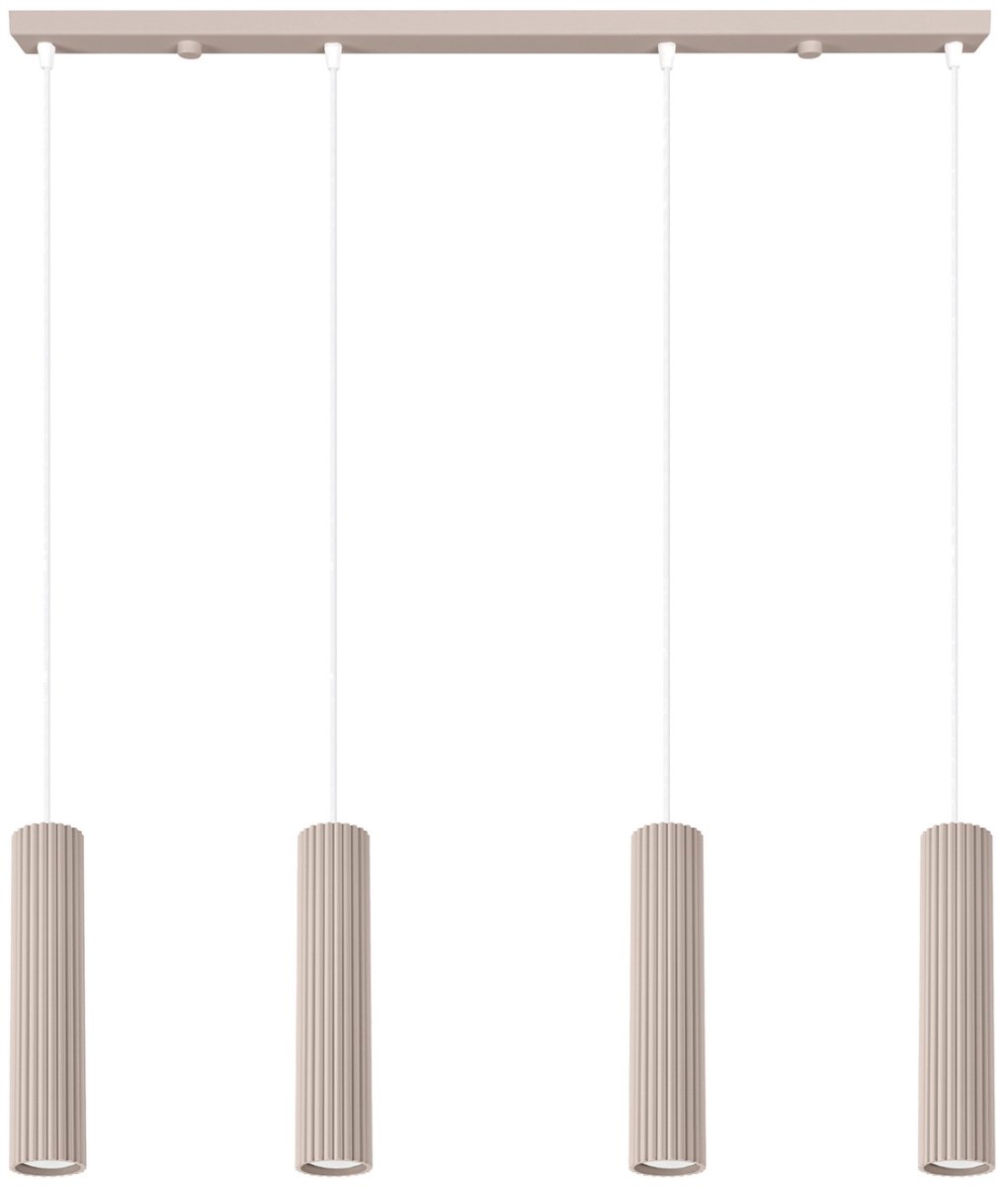 Sollux Lighting Hanglamp Karbon - GU10 - taupe - aluminium - 81x5x120cm