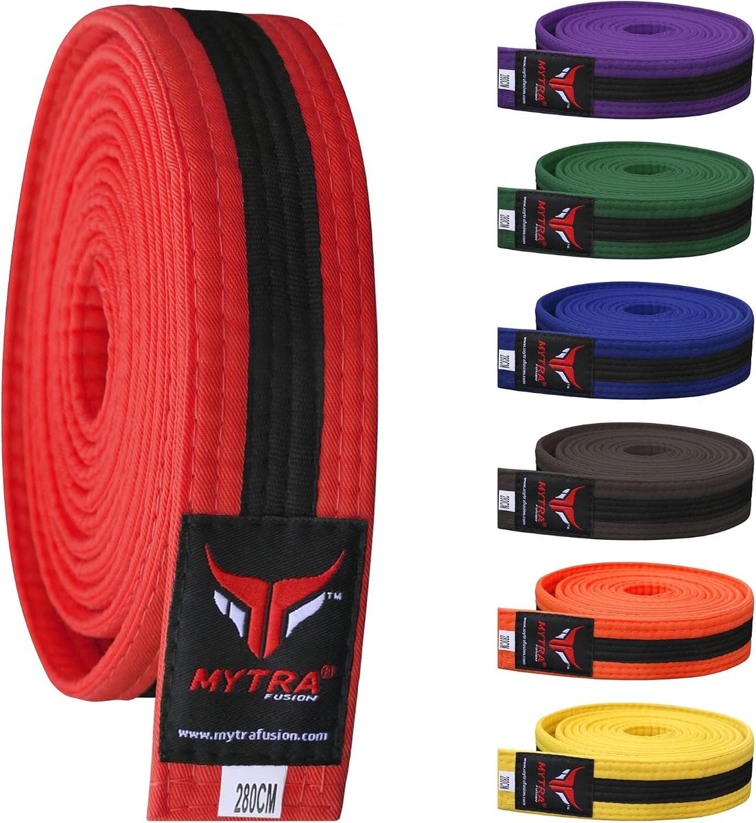 Mytra Fusion Karate Belt, Lightweight and Durable Multi-Color Karate Belt, Martial Arts Belt, Taekwondo Belt and - ShopVlot