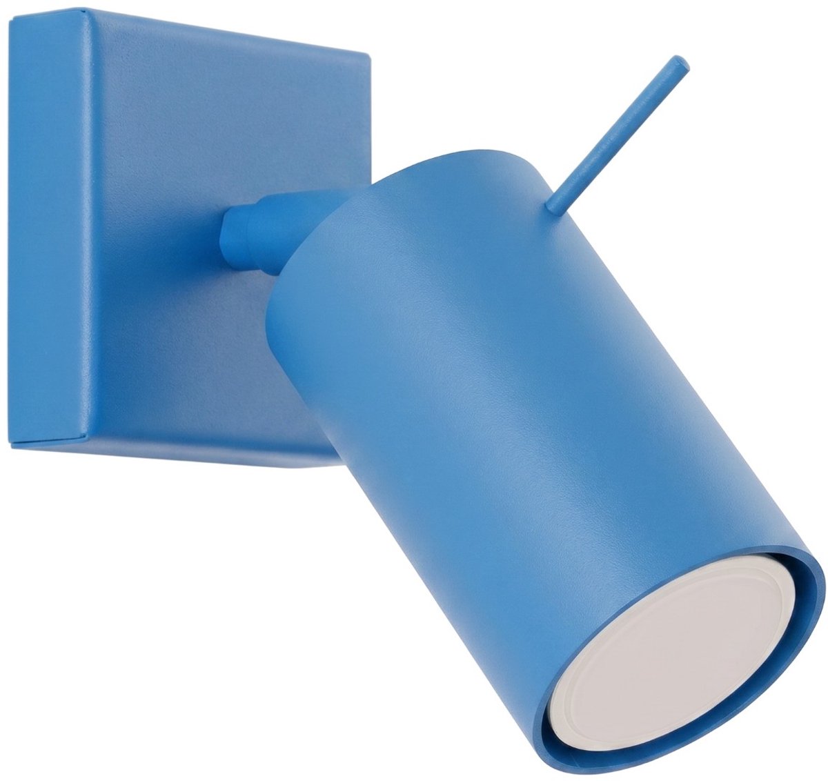 Sollux Lighting Wandlamp RING - GU10 - lichtblauw - staal - 8x16x8cm