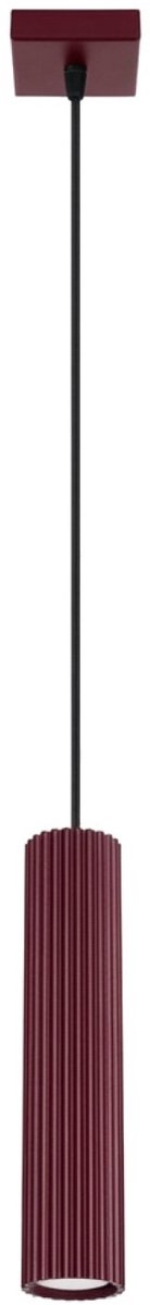 Sollux Lighting Hanglamp KARBON - GU10 - bordeaux - aluminium - 8x8x118cm